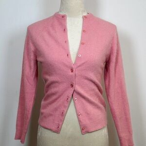 Vintage Parkhurst Angora Pink Cardigan | 75% Angora | Made in Canada